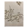 Ukiyo-e Tenugui - Choju-giga (Animal Scroll) - Beige - 100% Cotton - Premium Japanese Tenugui Fabric - Tokka - Vivid Pattern