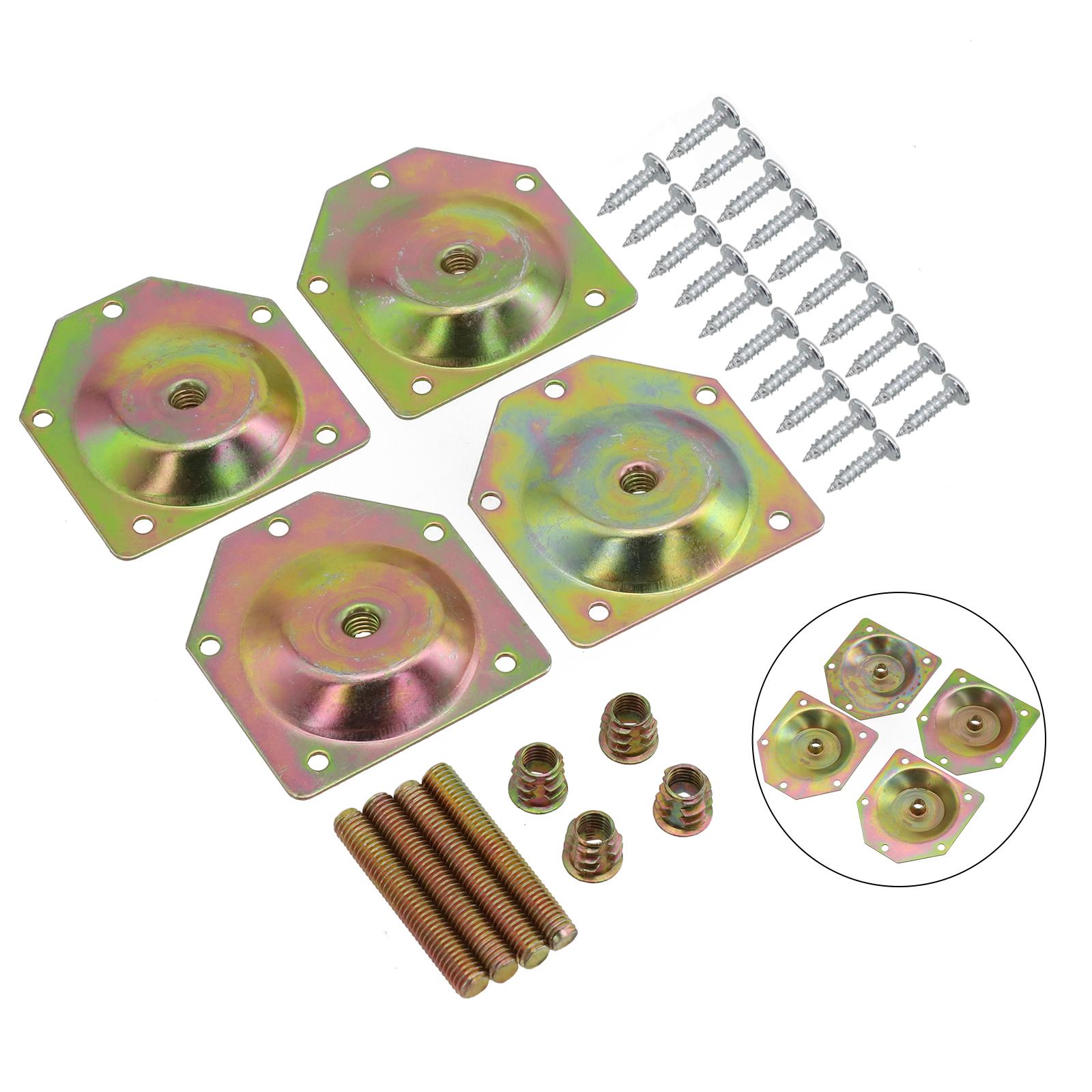 

Galvanized Iron Angled Wood Legs Fixing Plate Bracket, Set of 4 with Screws, Ensures Stable and Long lasting Connection China Mainland
