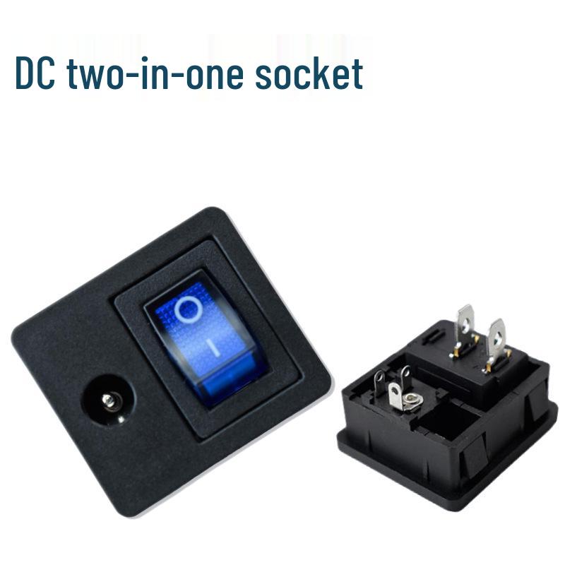 DC Dual Power Socket 5521/5525 with Switch, CE Certified