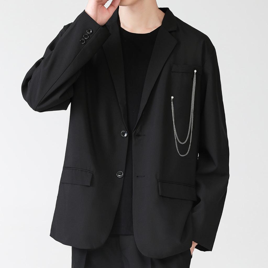 Men Brooch Long Chain - High-end Fine Workmanship, Match Clothes, Luxury Polished Coat Collar Pin