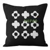 Small Clear Green Geometric Flower Print Pillowcase Short Velvet Cushion Living Room Sofa Pillowcase