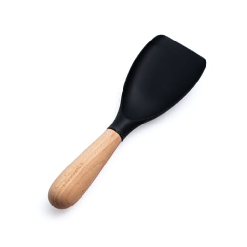 Suncraft WW-216 Silicone Serving Spoon Server, Black, Ideal for Working Women
