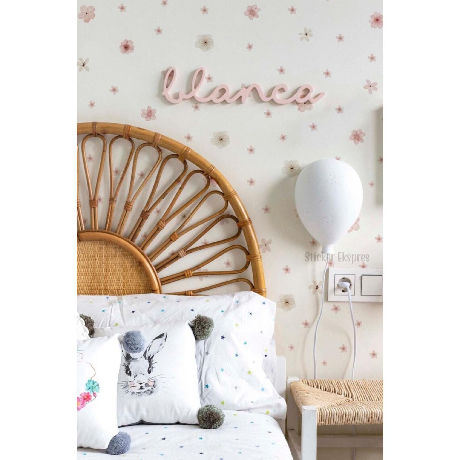 

Dusty Pink And Beige Flowers Kids Room Wall Door Glass Sticker Set чистий