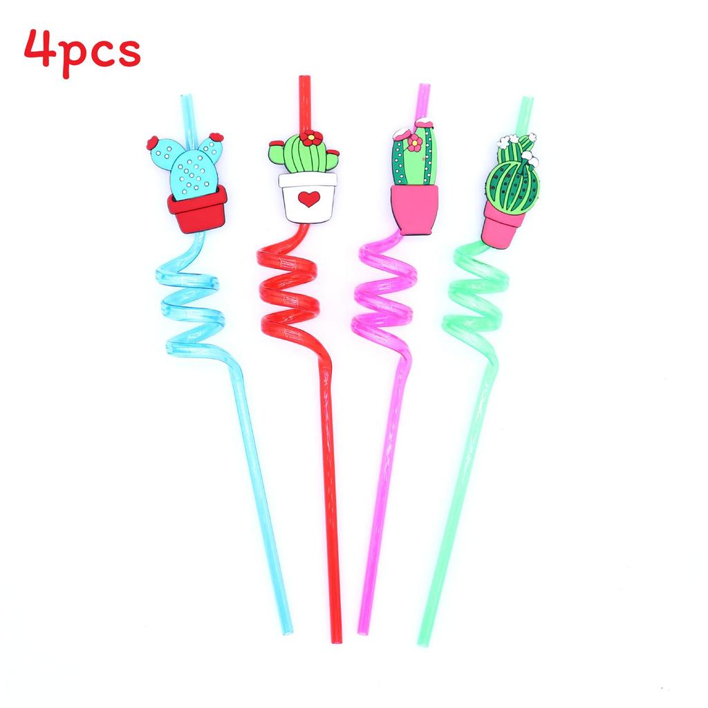 Crystal Drink Watering Straw Set With Creative Shaped Plastic For Parties And Events