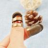 1/3 Stück Vintage Fingerschutz Nadelhut Antike Ringe für DIY Handwerk Nähzubehör Handgefertigte Metall Nähwerkzeuge