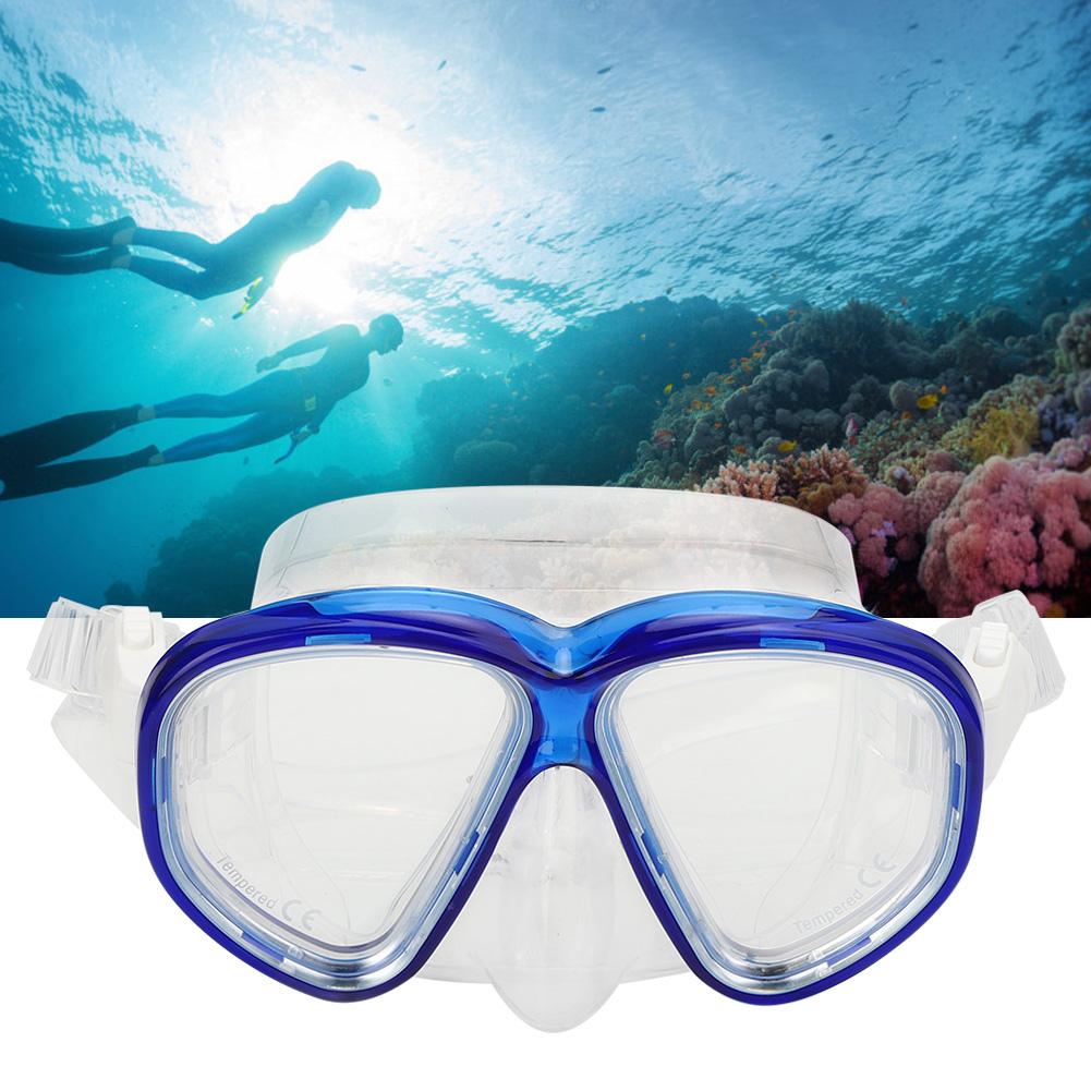 MK‑503 Adult Diving Goggle Silicone Face Shield Glasses Snorkeling Equipments Blue
