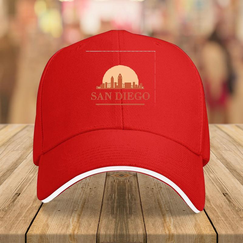 San Diego Skyline Baseball Cap Cotton Adjustable Adult Casual Summer Athletic Hat One Size