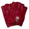 Denz SNETTERTON 5-1009 Leather Gloves, Thimble Gloves, Driving Gloves, Berry, S Size, Red