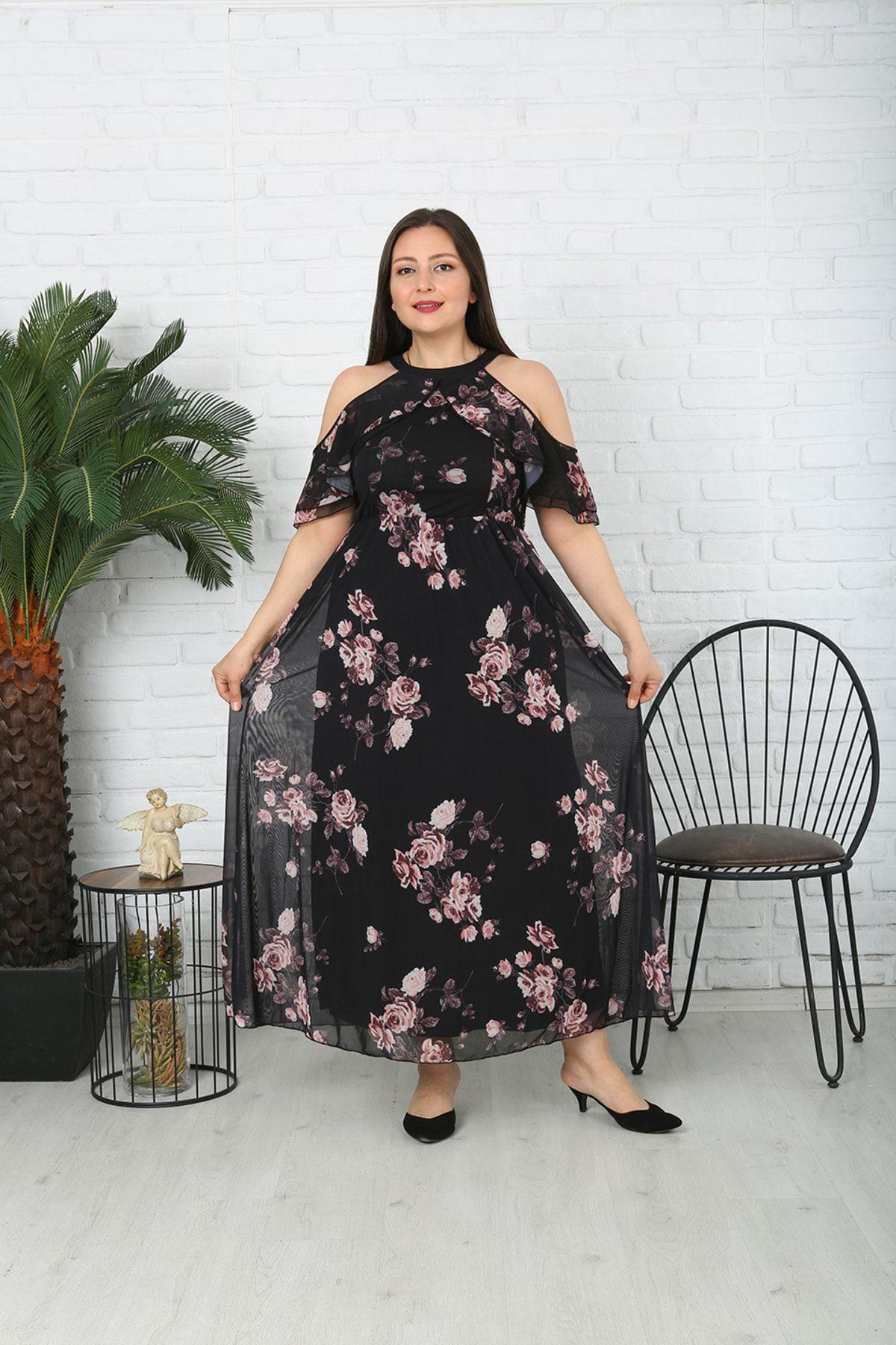 

Женское платье большого размера Платье больших размеров из тюля из лайкры на подкладке S/M