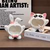 Creative Ceramic Ashtray for Boyfriend's Home Living Room Office High-end Niche Anti Fly Ash Gift Decoration Ornament Ashtray