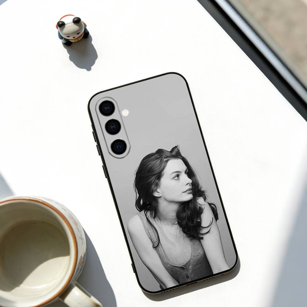 Anne Hathaway Phone Case Soft black For Samsung Galaxy A73,A72,A71,A70,A53,A52,A51