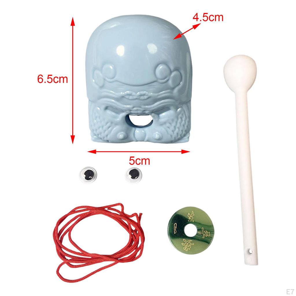 Fish Temple Block Guiros Percussion Instruments Figurine Small Frog Musical Instrument for Adults