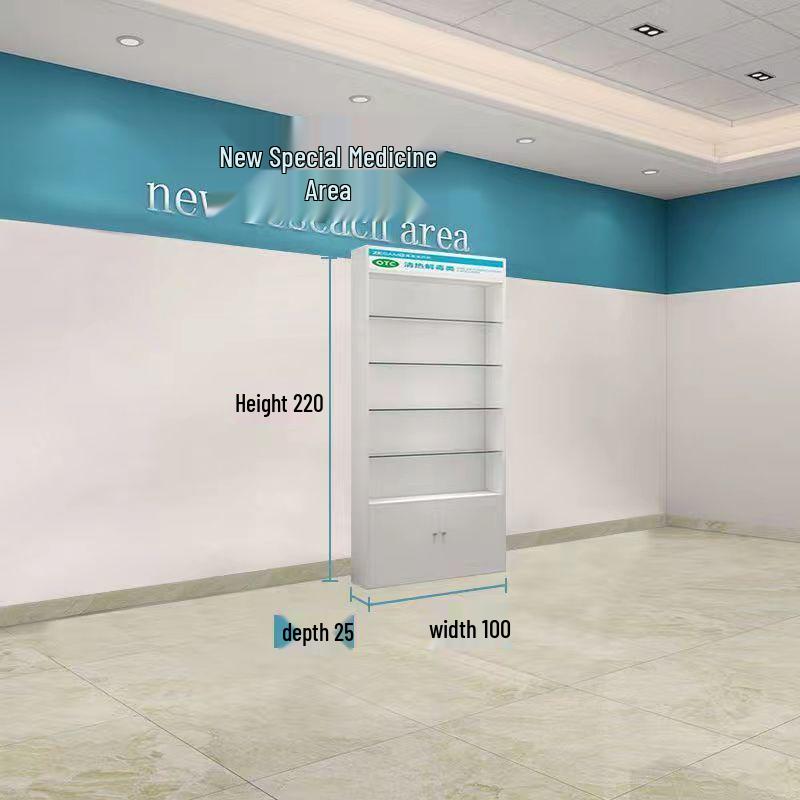 Western Medicine Pharmacy Display & Storage Cabinet