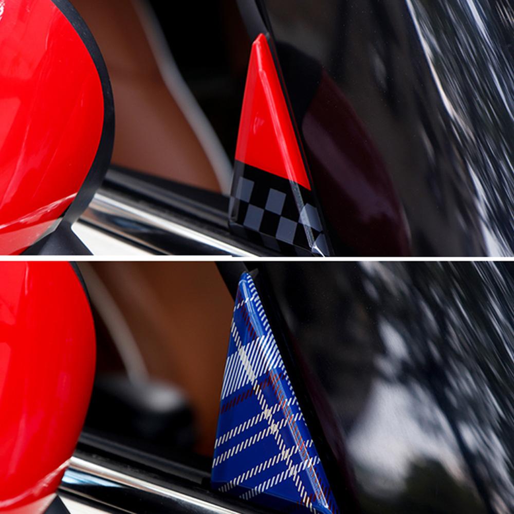 2 stücke Tür Fenster Ecke A-säule Dekor Aufkleber Trim Shell Abdeckung Für Mini Cooper S JCW Eine F54 f55 F56 F57 F60 Auto