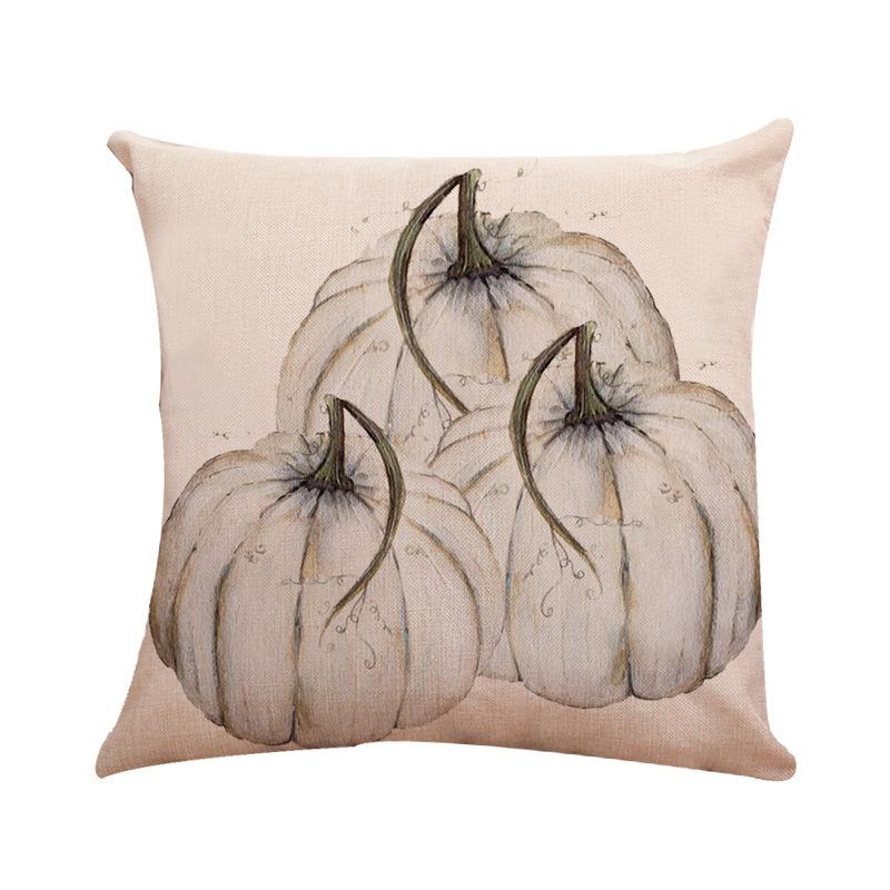 Halloween Pumpkin Series Throw Pillow Covers With Digital Printing Of Short Plush Fabric Car-Shaped Sofa Cushion Home Decor