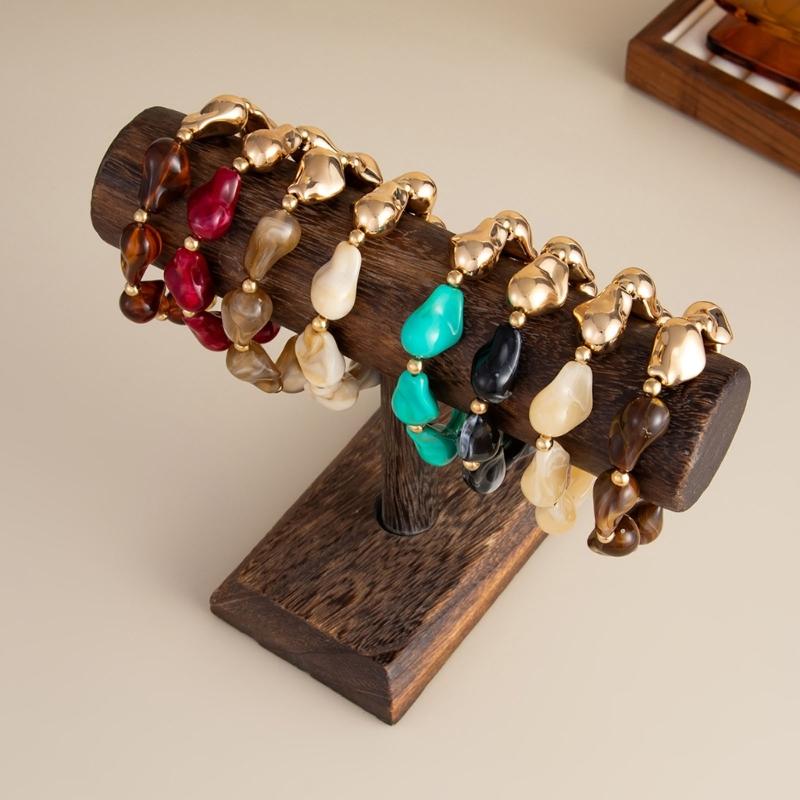 Stylish Resin Elastic Bracelet With Unique Irregular Designs for Women Fashion Accessories