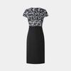 PORTS Women's Black Print H-line Knit Dress