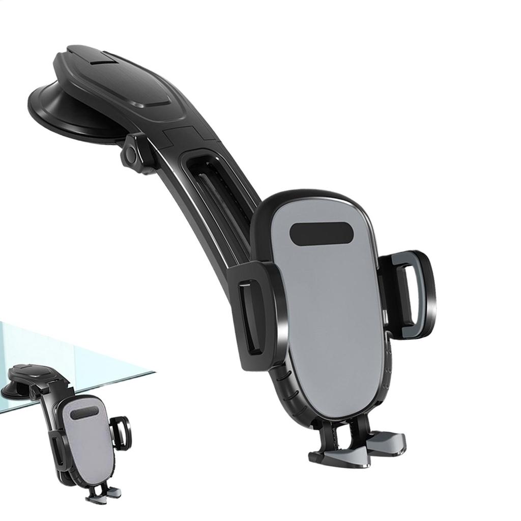 Car Phone Holder 360 Degree Rotating Stand Downward Bending Dashboard Cell Phone Holder for Automotive Windshield Navigation