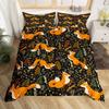 Set Copripiumino Volpe Pelosa Stampa Animale Selvatico Inverno Freddo, Set Biancheria da Letto Decorativo 3 Pezzi con 2 Federe, Dimensioni Singolo Matrimoniale King