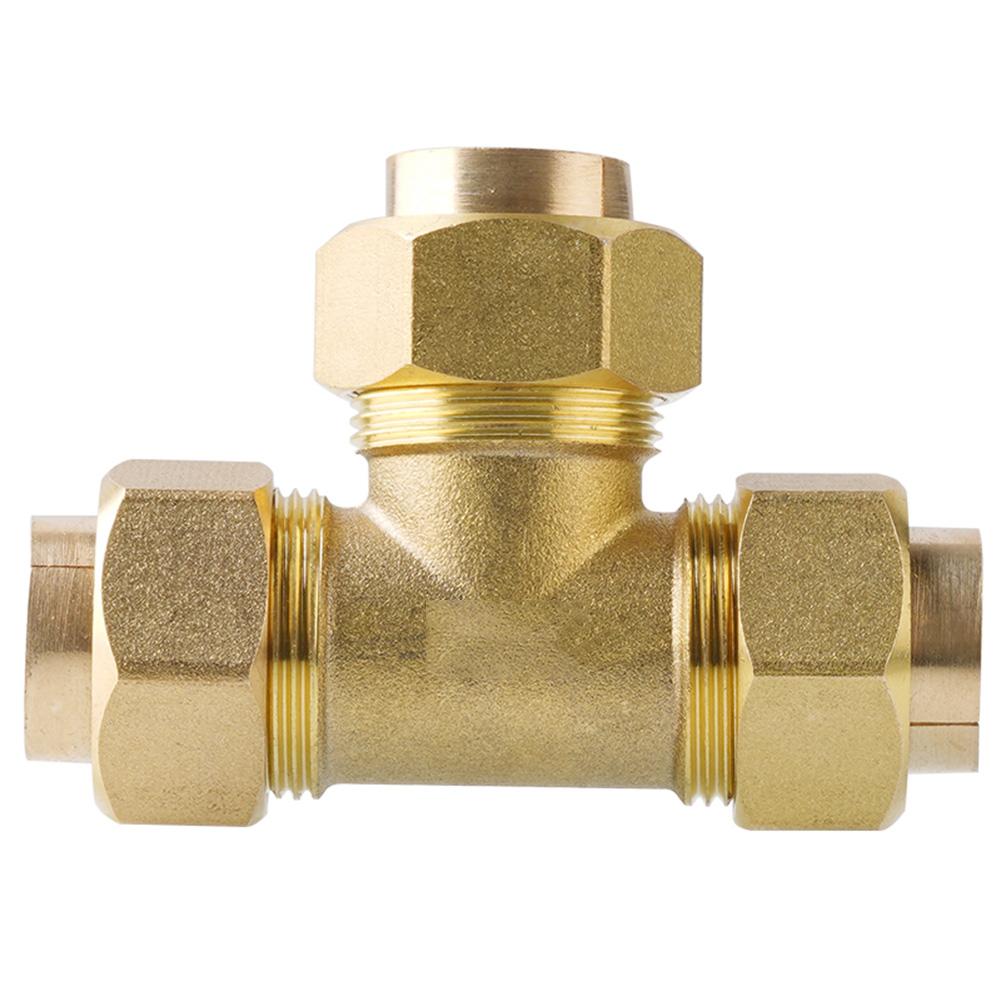 Composite Brass Pipe TPiece Connector for Heating Water and Oil Air Lines Easy Installation and Pressure Resistant
