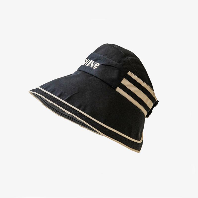 

Hat Style Versatile Minimalist Stripes Womens Outdoors Sunbonnet Hatscaps Black