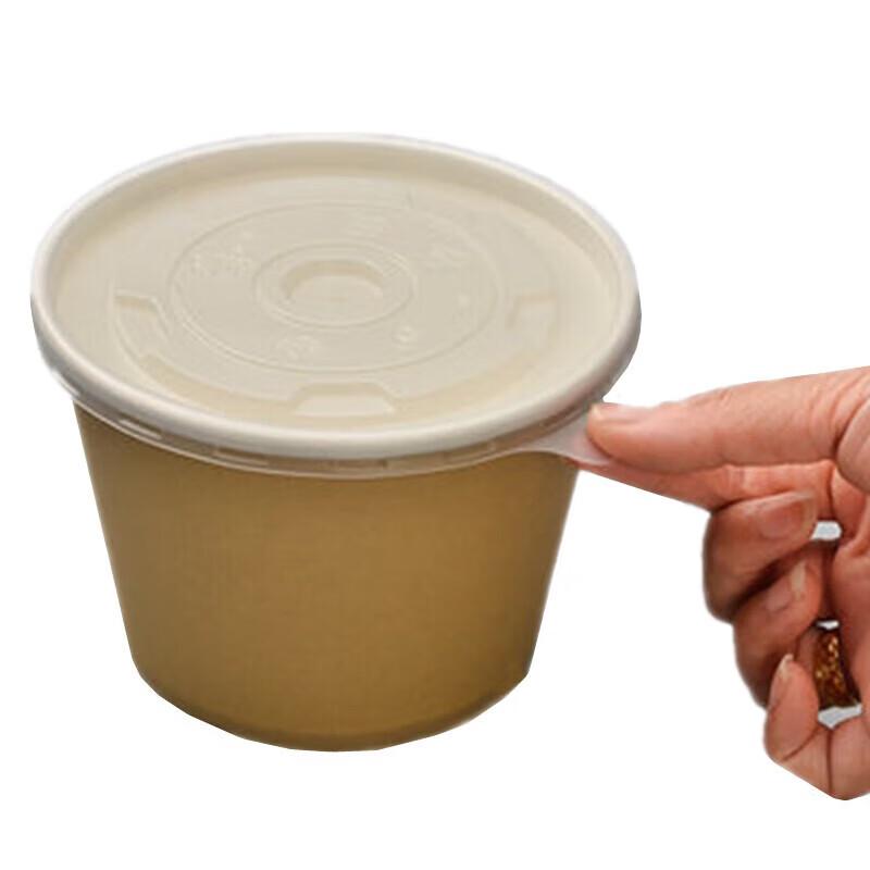 Homeglen Disposable Kraft Paper Bowls with Lids