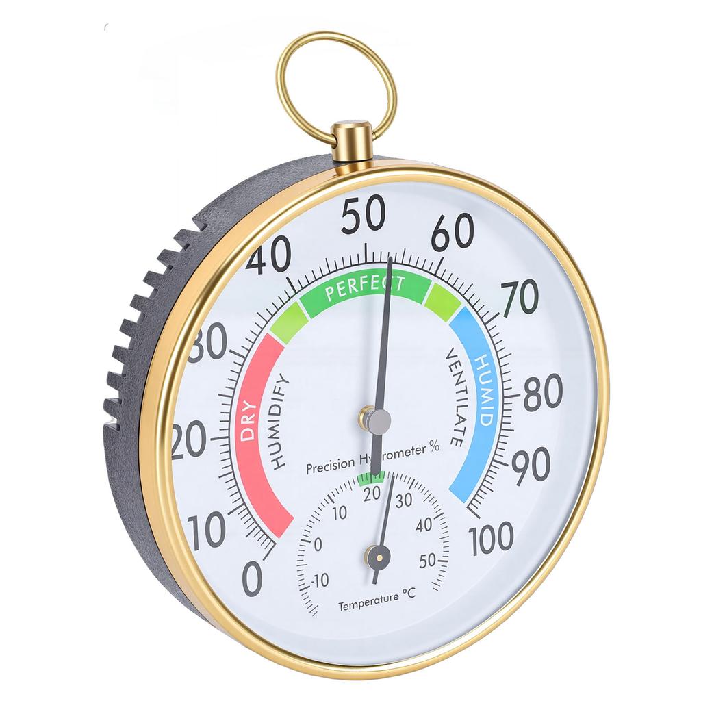 Indoor Thermometer Hygrometer Wall Hanging Temperature Humidity Meter for Greenhouse Home Warehouse Office 3.94in