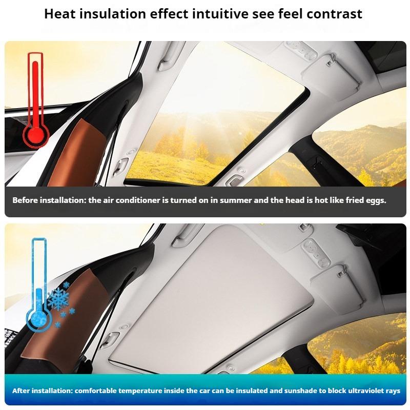 Fit For AION V II Car Sun Shade Silicone Static Adsorption Roof Heat Insulation Sun Protection Skylight Visor