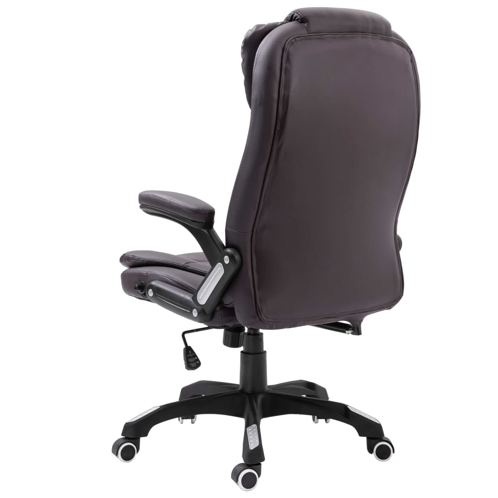 Office Chair Brown Faux Leather