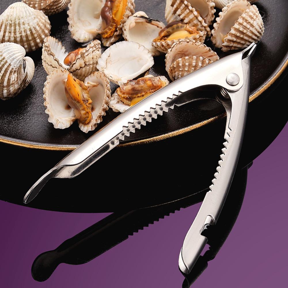 2pcs Stainless Steel Blood Clam Clip Rust-free Nuts Pliers Kitchen Gadget Crab Opener Scallop