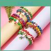 Christmas Party Gift Bracelets With Santa Snowman Beads And Festive Elements For Women