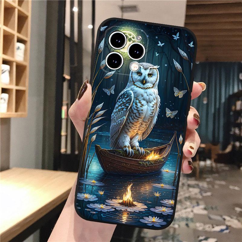 Fantasie Eule Telefon Fall Für iPhone Samsung Galaxy Redmi Xiaomi Oppo OnePlus Hinweis SA 7 8 9 10 11 12 13 14 20 21 22 23 53 54 Pro Max Plus Ultra TPU Weich