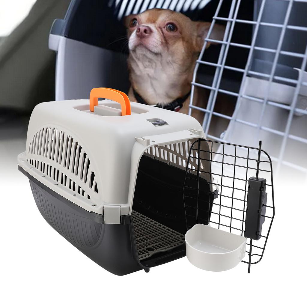 Trasportino per animali in plastica, facile da montare, spazioso, con ottima ventilazione, ideale per viaggi all'aperto.