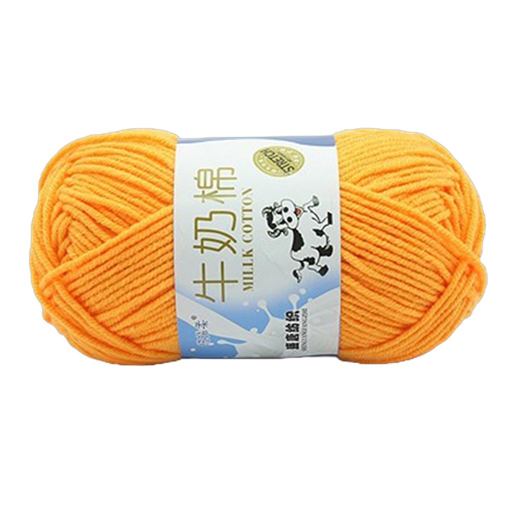 Håndstrikkegarn Melkebomullsgarn Mykt Garn Fargerikt Heklegarn Bomullstråder Strikketilbehør for Barn
