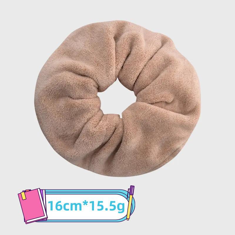 Super Absorbent XL Plush Hair Towel Scrunchie - Gentle, Damage-Free, Dual-Use for Hair & Face Washing