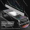 Computer Monitor Stand Riser Adjustable Folding Desktop Bracket Storage Base Multi Functional Organizer for Home Office Use