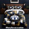 FC Zürich Design Bed Bedding Set 1 Duvet Cover + 2 Pillowcases Soft Breathable Household Bed Linens