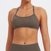 Women Seamless High Stretch Yoga Sports Bra, Lycra Spandex Convertible Removable Straps Fitness Tank Top