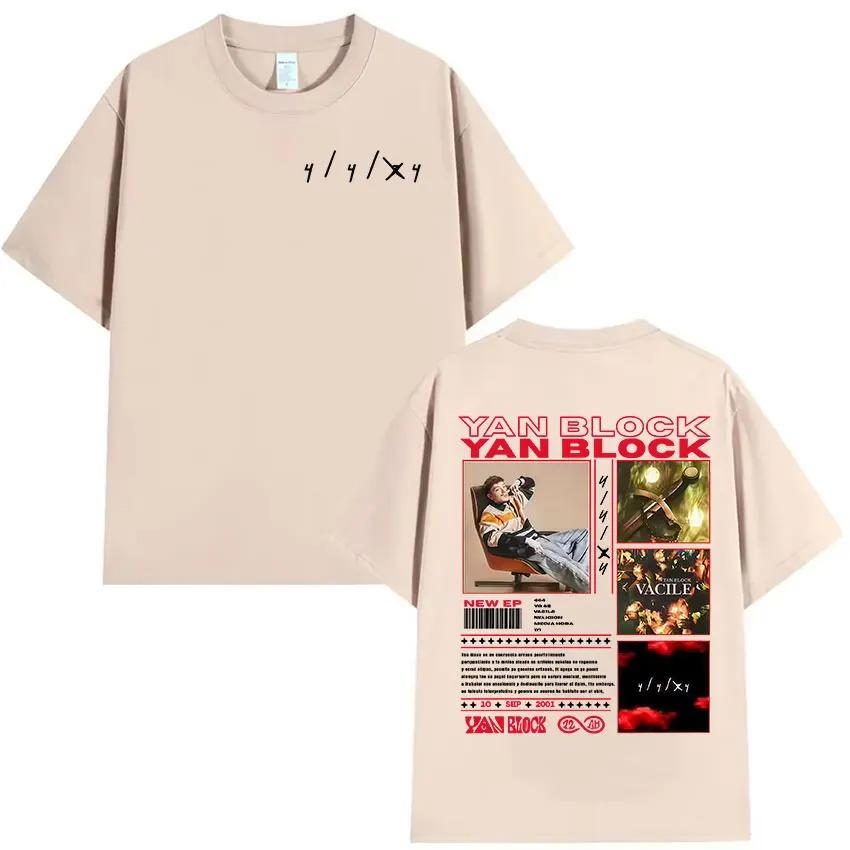 

Hip Pop Y2k Tops Rap Singer Yan Block 2025 New Album Graphic Tshirt F Hiphop Retro Oversized Breathable Print Cotton Tshirt 4XL