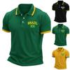 Men's Polo Shirt Button Collar Short Sleeve Casual Fit Lightweight Breathable Fabric Classic Design