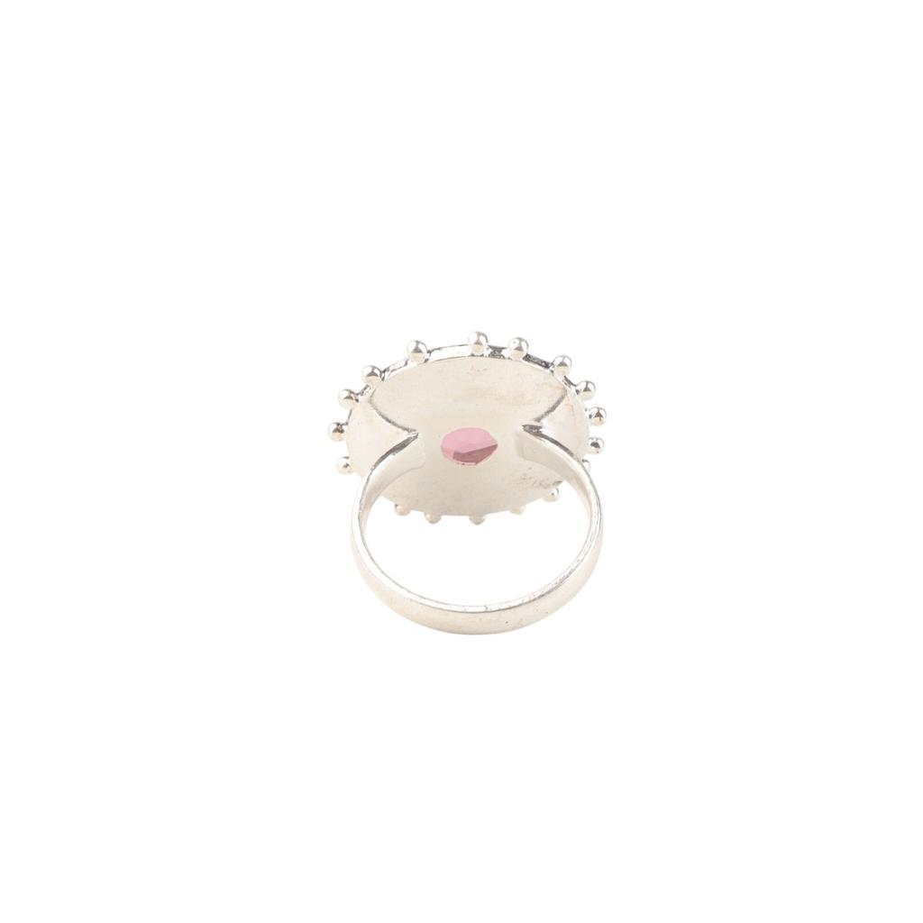 Rose Chalcedony Gemstone 925 Sterling Silver Handcrafted March Birthstone Ring RR-49-18