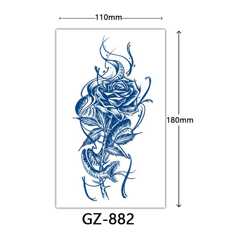 Juice Tattoo Stickers, Herbal Tattoo Stickers, Semi-Permanent English Letter Tattoo Stickers Tattoo