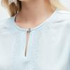 One Button: 26 Spring/Summer Design, Round Neck, Fashionable Jacquard, Mulberry Silk Shirt for Women