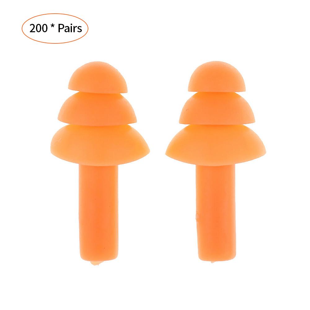 Buy 200 Pairs Soft Silicone Earplugs Treelike Uncorded Ear Plugs Noise