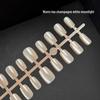 White Moonlight Multi-Color Crystal Cat's Eye Nude Whitening Detachable Nail Tips - 30 Pieces