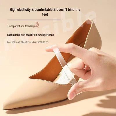 Sangles de Chaussures Antidérapantes Transparentes pour Sandales à Talons Hauts pour Femmes