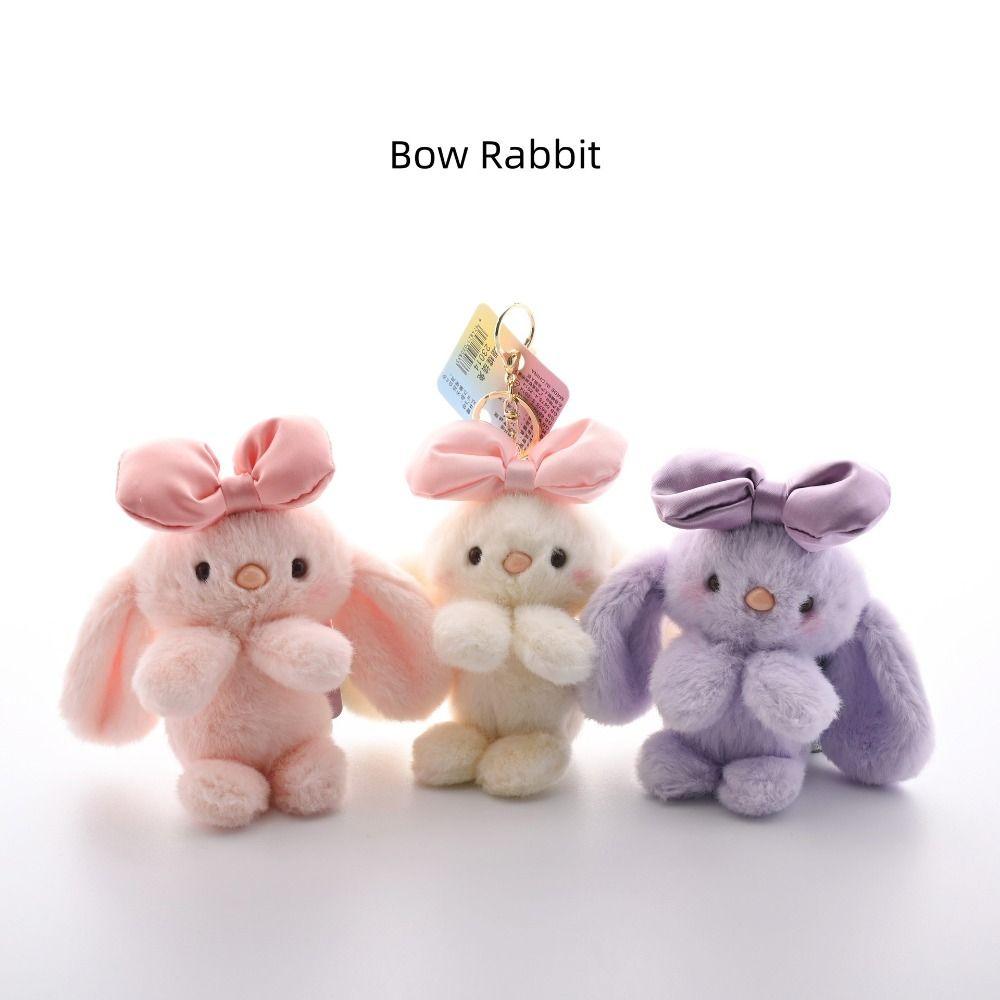Cute Plush Toy Doll Creative Bunny Key Chain Birthday Present Bag Pendant