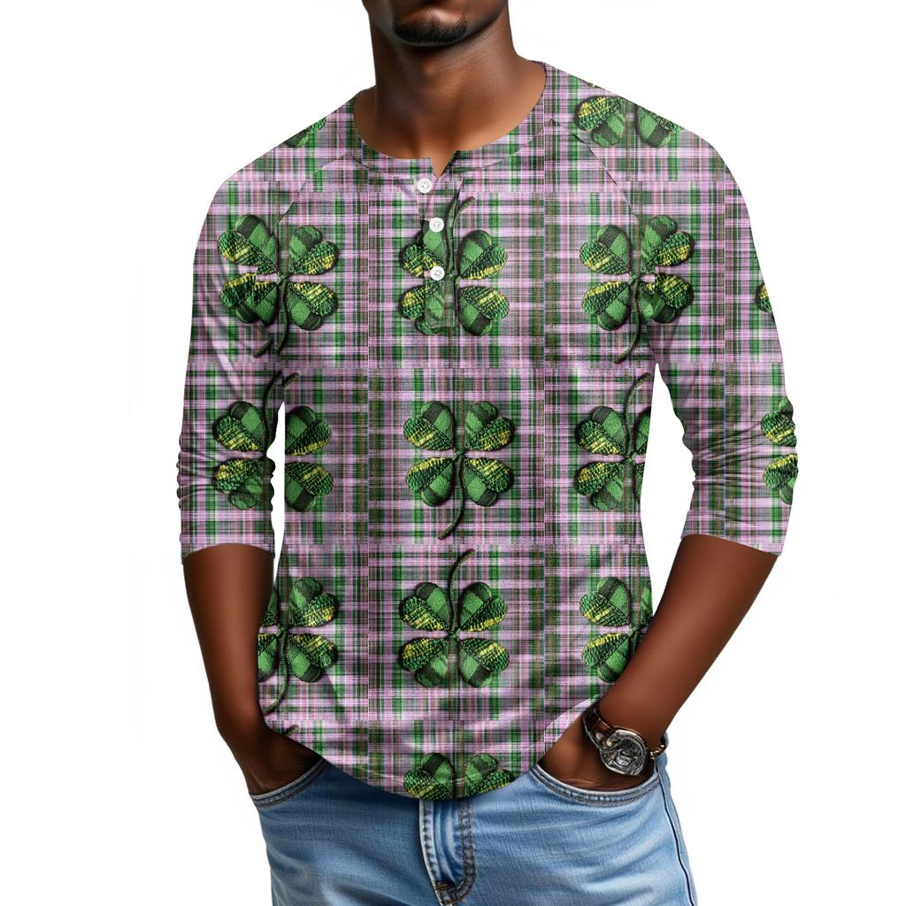 Men's Raglan Sleeve Three-quarter Sleeve Top