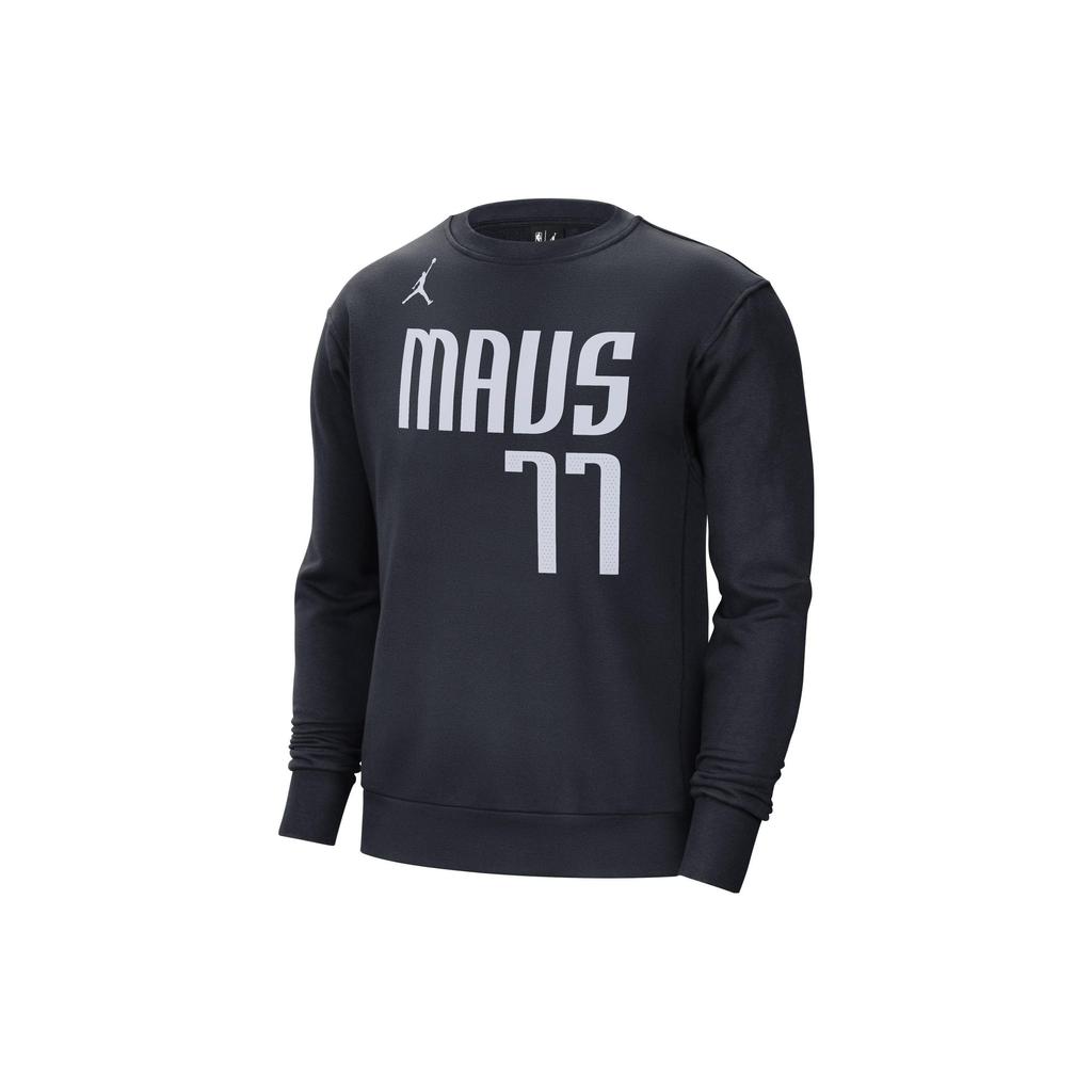 Jordan NBA Dallas Mavericks Alphanumeric Crew Neck Fleece Sweatshirt Men Sweatshirt Black DR2531-426