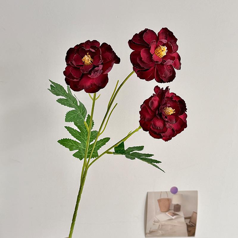 1 Heads Silk Artificial Peony Bouquet Flowers Decoration Wedding Home Table Large Fake Flowers Valentines Day Supplies